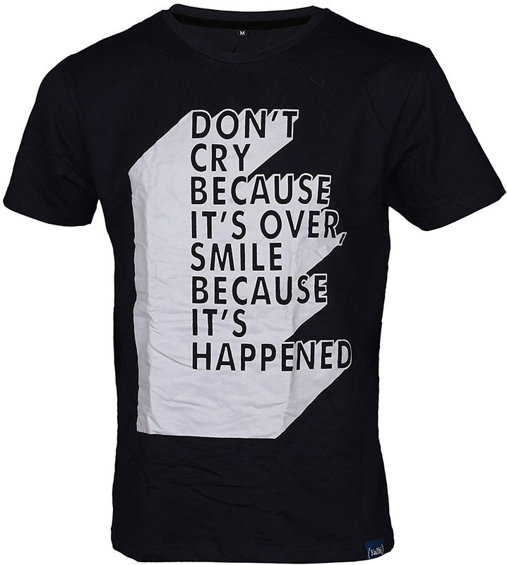 yazhi tees Printed, Humour & Comic, Conversational Men Round Neck Dark Blue T-Shirt