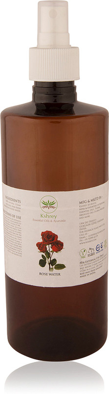 kshrey ayurveda Export Quality Rose Water for Face , hair and skin. Beautiful Fresh Fragrance - Perfect Facial & Skin Toner(500 ml)