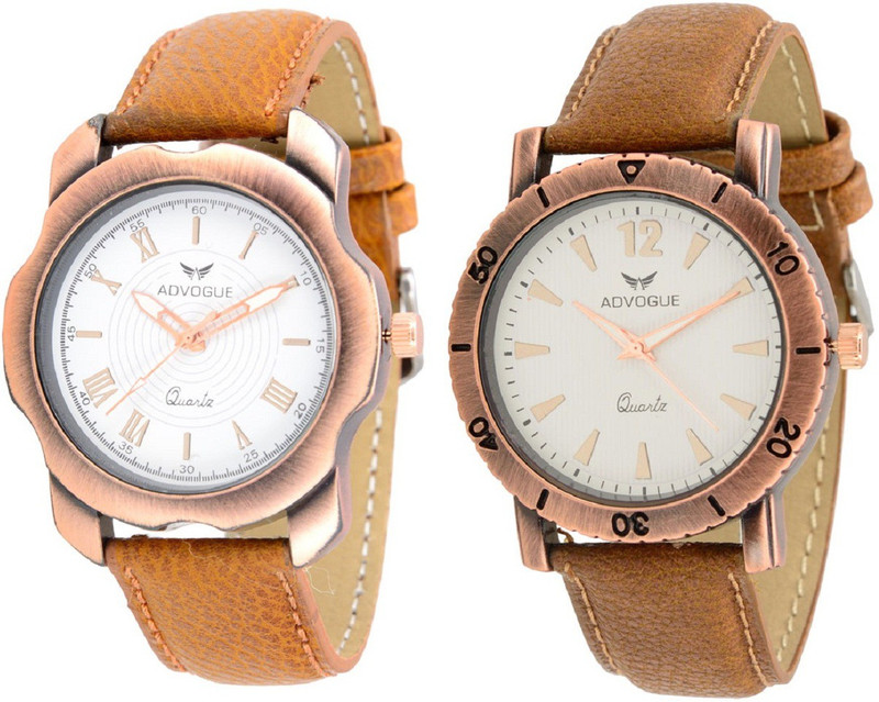 advogue New Stylish Men's Analogue Synthetic Leather Watch With Fency Box Watch - For combo set Men Analog Watch  - For Men