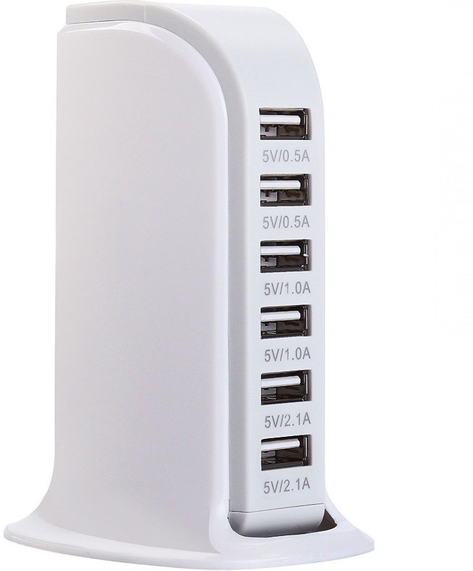 ReTrack 30W Desktop Dock Station 5 Port USB HUB Plug Wall Charger Dock(White)
