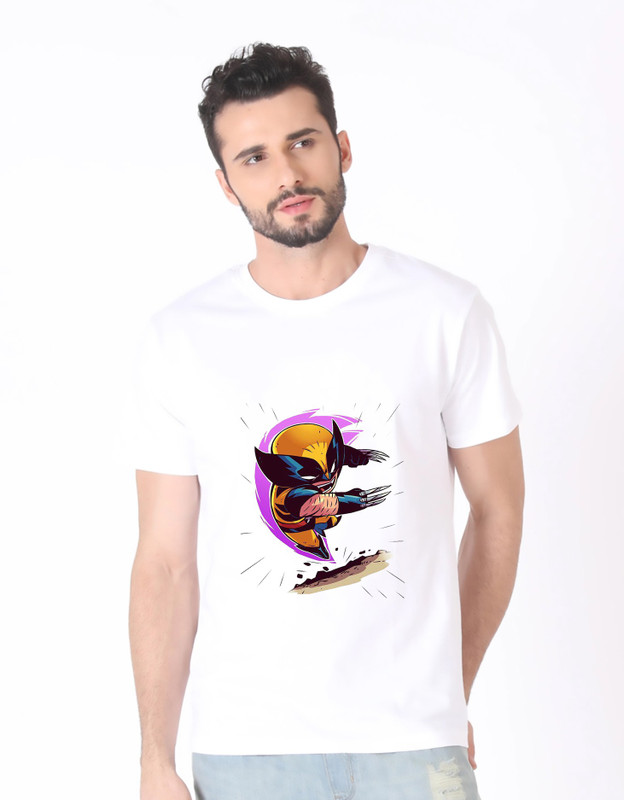 woody walker Printed Men Round Neck White T-Shirt