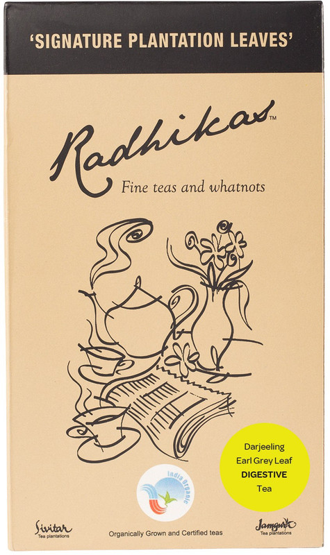 Radhikas Fine Teas and Whatnots Darjeeling Earl Grey Leaf DIGESTIVE Tea Bergamot Orange Infusion Tea Box(100 g)