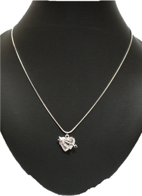 amulette jewelery amulette_001hrt 800 Silver Cubic Zirconia Metal, Alloy Pendant