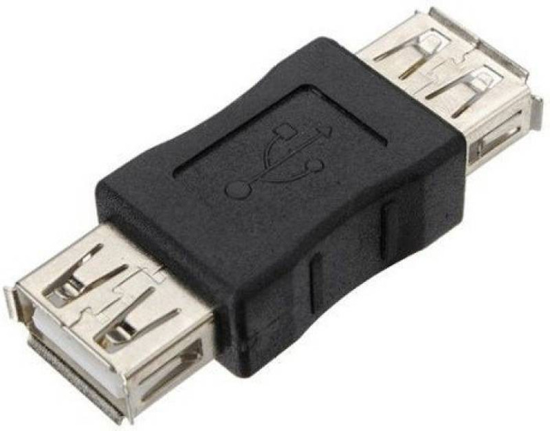 FOX MICRO (2 Pack) SuperSpeed USB 3.0 Female Coupler USB Adapter(Black)