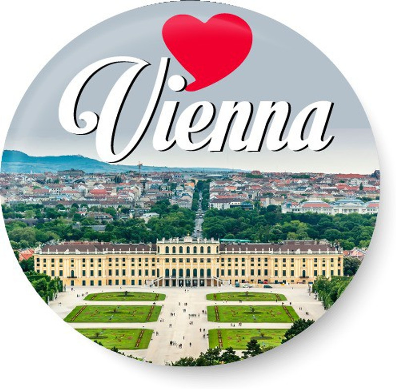 peacockride Love Vienna Fridge Magnet Pack of 1(Multicolor)
