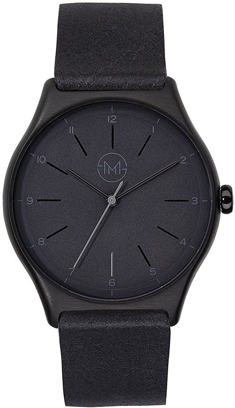 slim made Black24654 slim made one 08 - Extra thin wrist watch in black - unisex Analog Watch  - For Men