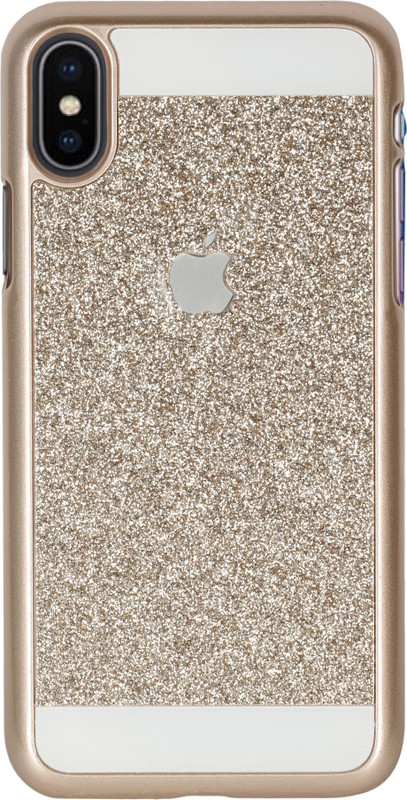 sosh Back Cover for Apple iPhone X(Golden, Hard Case)