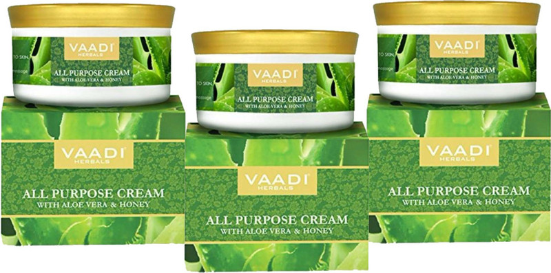 vaadi All Purpose Cream with Aloe Vera, Honey & Manjistha, 150g x 3 pack(450 g)