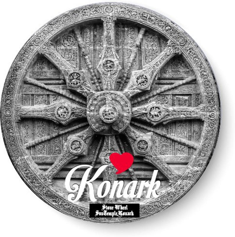 peacockride Love Konark Fridge Magnet Pack of 1(Multicolor)