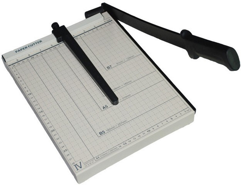 offimart 5025 Plastic Grip Guillotine Paper Cutter(Set Of 1, White)