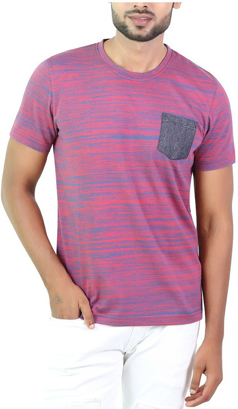 revent Self Design Men Round Neck Multicolor T-Shirt