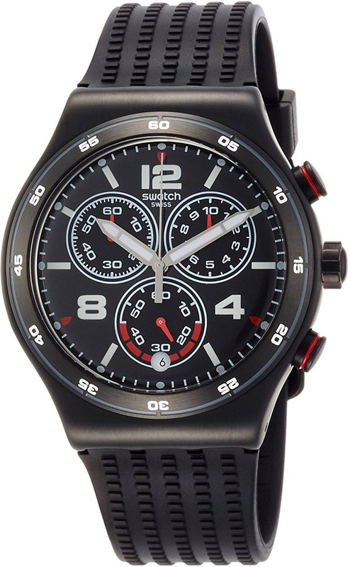Swatch black7290 Swatch Destination Shanghai Yvb404 Men'S Black Stainless Steel Wrist Watch Smart Analog Watch  - For Men
