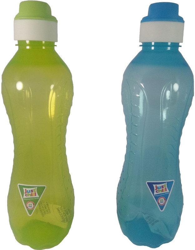 just chill water bottle 1 ltr pack of 2 1000 ml Bottle(Pack of 2, Green, Blue)