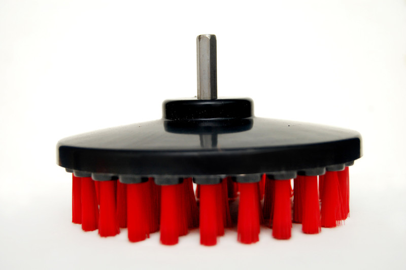 buff king Buff King Cleaning Drill Brush - 5.25 Inches (Red) Plastic Wet and Dry Brush(Red, Pack of 1)