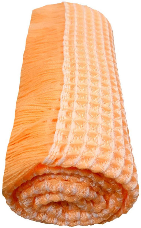 Brandonn Self Design Single Top Sheet(Polyester, Orange) Brandonn Self Design Single Top Sheet(Polyester, Orange)