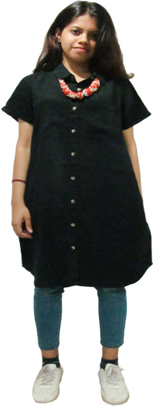 carmino casuals Women Shirt Black Dress