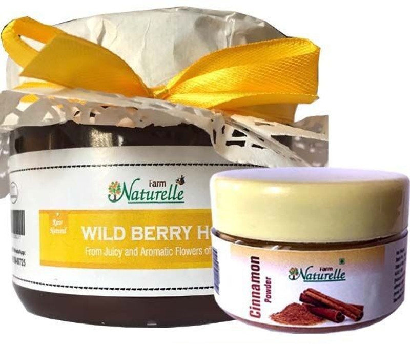 Farm Naturelle 1 Wild Berry-Sidr Forest Honey (400 Gms) with Cinnamon powder Combo(1 Wild Berry- Honey (400 Gms) with 1 Cinnamon powder pack)