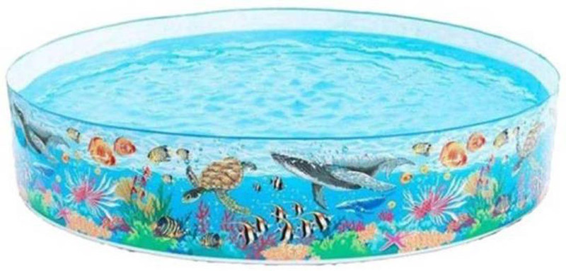 indmart Latest Blue PVC World Splash Swimming Pool - 8 Feet needs no filling air(Multicolor)