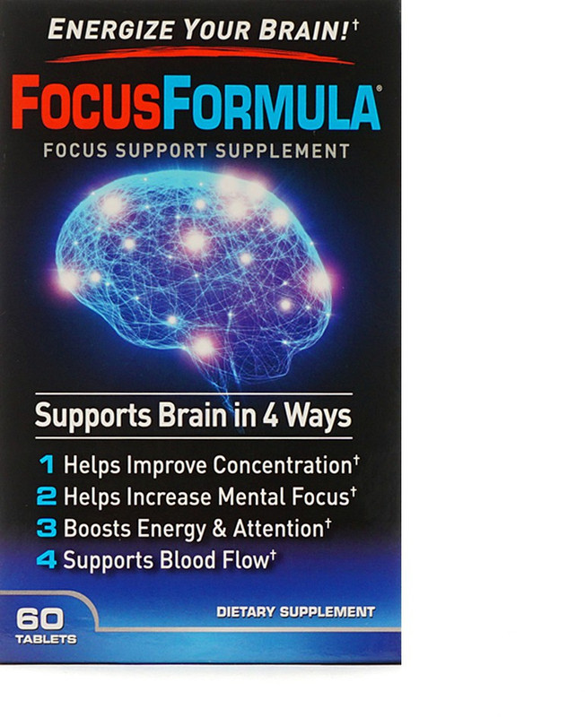 GNC Focus Formula Supports Blood Flow and Improves Concentration (60 Tablets)(60 No)