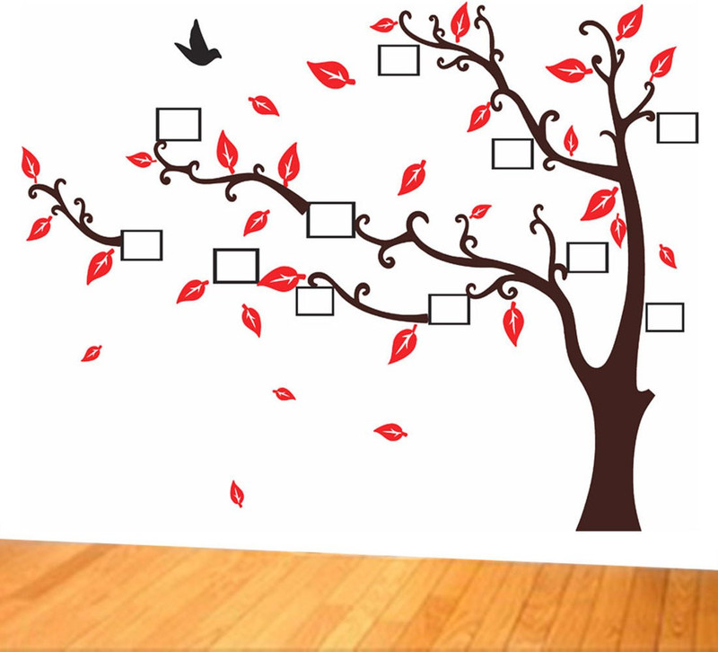 walkart Extra Large wallstickers (9606) photoframe brown tree  Sticker(Pack of 1)