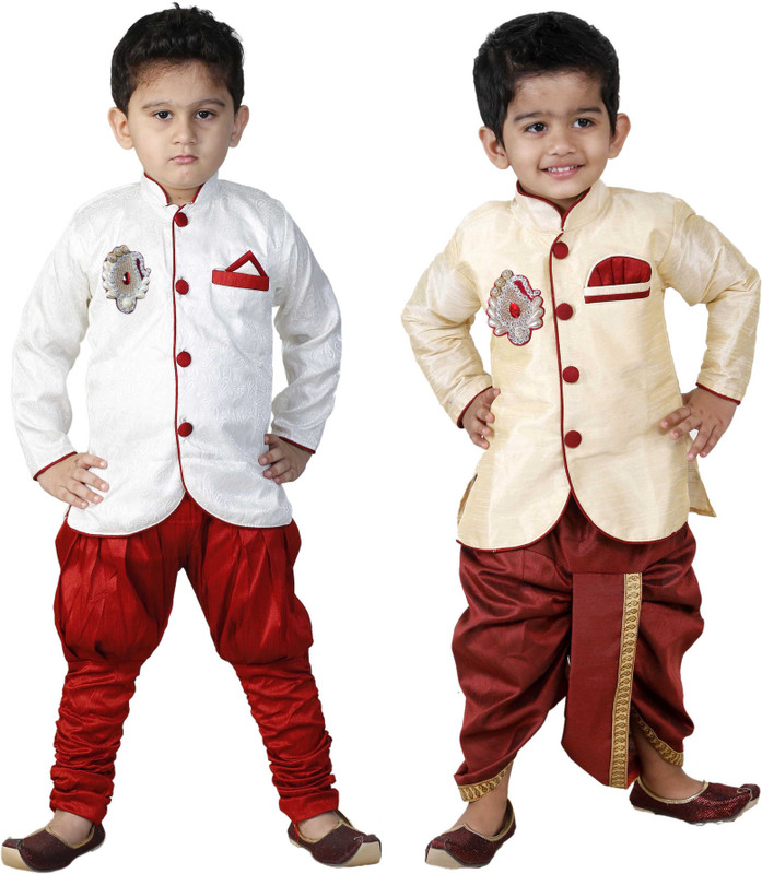 smartbazar Boys Festive & Party Kurta and Dhoti Pant Set(Multicolor Pack of 2)
