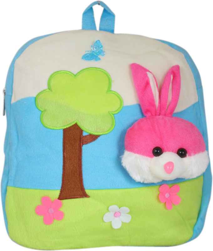 Tickles Rabbit Face Soft School bag Nursery Junior Kids  - 33 cm(Blue)