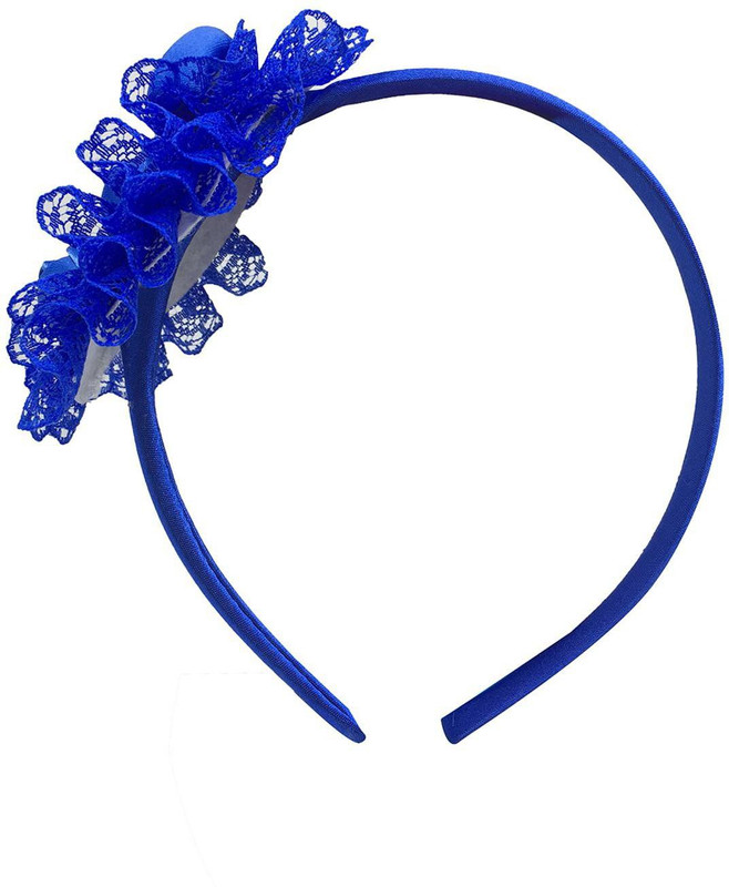 Stoln Stoln Kids Hair Accessory Daily wear / Party wear Net Flower Hair Band-Blue Hair Band(Blue)