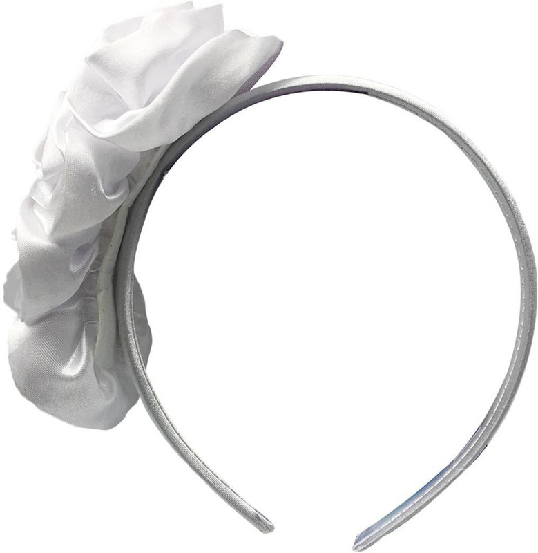 Stoln Stoln Kids Hair Accessory Daily wear / Party wear Net Flower Hair Band-White Hair Band(White)