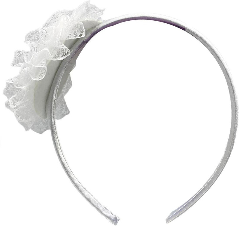 Stoln Stoln Kids Hair Accessory Daily wear / Party wear Net Flower Hair Band-White Hair Band(White)