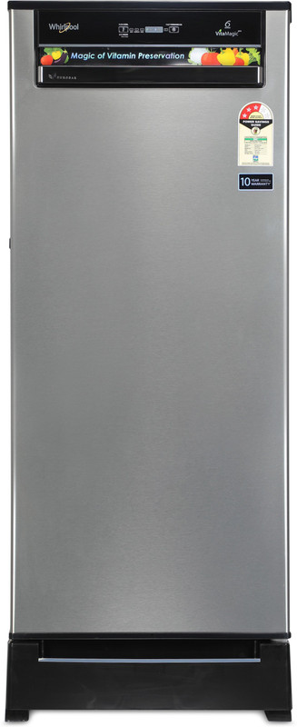 Whirlpool 200 L Direct Cool Single Door 3 Star Refrigerator with Base Drawer(Alpha Steel, 215 VITAMAGIC PRO ROY 3S) Whirlpool 200 L Direct Cool Single Door 3 Star Refrigerator with Base Drawer(Alpha Steel, 215 VITAMAGIC PRO ROY 3S)