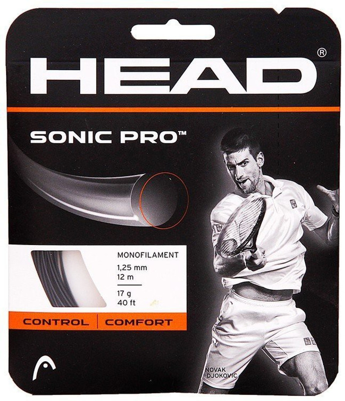Head Sonic Pro 1.25 mm Tennis String - 12 m(Black) Head Sonic Pro 1.25 mm Tennis String - 12 m(Black)