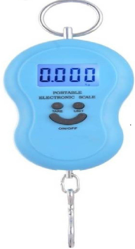 Sadarbazaarsales.Com Mini Portable 50kg-Digital Kitchen/Luggage Hanging LED Smiley (Blue) Weighing Scale(Blue)