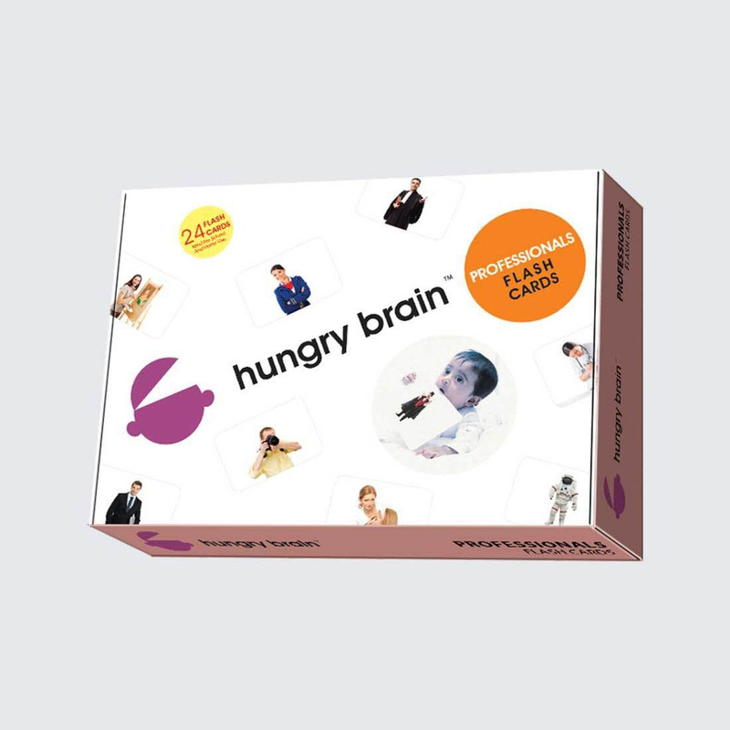 hungry brain PROFESSIONALS flash card- Easy & fun way of learning-2yr-6yr kids(Purple)