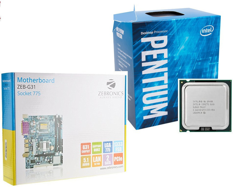 Zebronics G31-Q9400 Combo Motherboard(Silver)