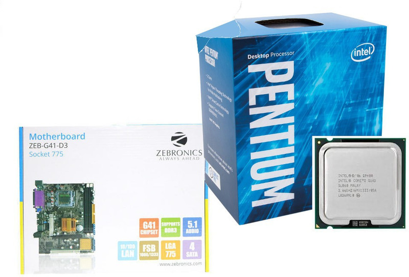 Zebronics G41-Q9400 Combo Motherboard(Silver)