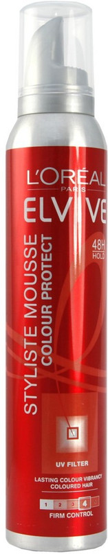L'Oreal Paris ELVIVE COLOPUR RADIANCE UV FILTER FIRM CONTROL NO.4 Hair Mousse(200 ml)