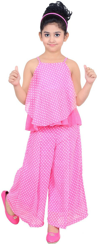 nukids Girls Party(Festive) Top Pyjama(Multicolor)