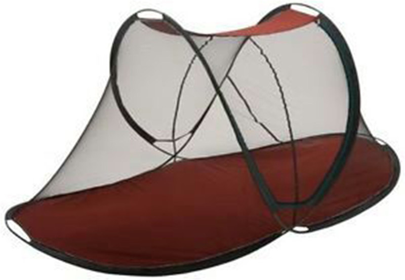 grean Polyester Adults Single Bed with Base Foldable Mosquito Net(Multicolor)