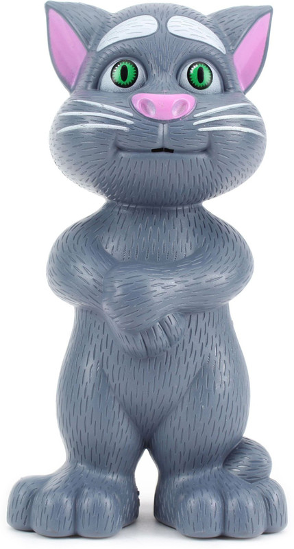 Flipzon Intelligent Talking Tom Cat With Touch Recording Story Rhymes & Songs(Grey)