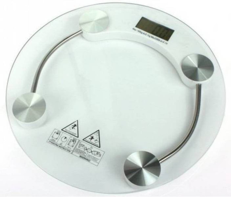Akline 8MM Thick Glass Personal Weighing Scale(White)