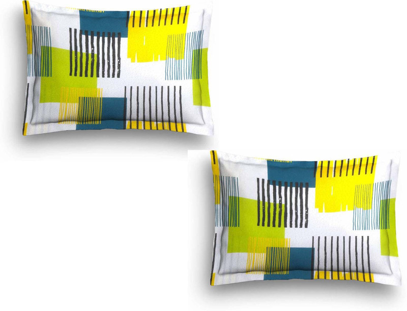zesture Geometric Pillows Cover(Pack of 2, 43 cm*68.5 cm, Multicolor)