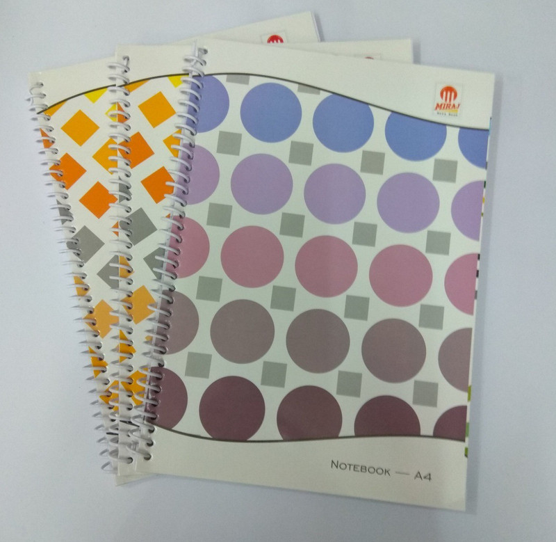 miraj A4 Notebook(ECO FRIENDLY, Multicolor, Pack of 5)