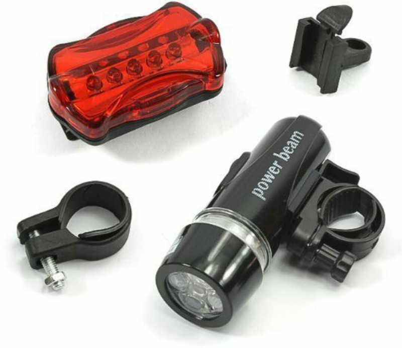 cycle world  Bicycle Cycle Front Head Light Headlight, Rear Laser Tail Light LED Front Rear Light Combo(black // red)