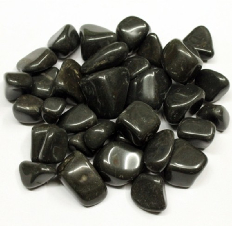 natures buggy Black Granite Pebble Carved Asymmetrical Marble Pebbles(Black 1 kg)