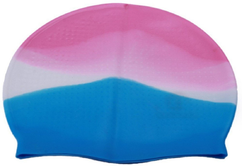 Leosportz Unisex-Kids & Adults Adjustable Plain Flat Silicone Swimming Cap Swimming Cap(Multicolor, Pack of 1)