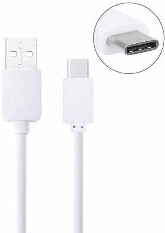 hovac USB Type-C Sync & Charge Cable (White) 1 m USB Type C Cable(Compatible with All Phones With Type C port, White, One Cable)