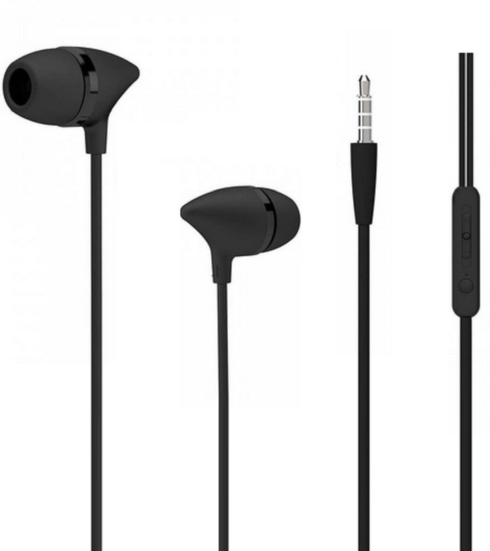 flyhitek In-Ear Earphones Hi-Fi Sound & Clear Bass Wired Headset with Mic(Black, In the Ear)