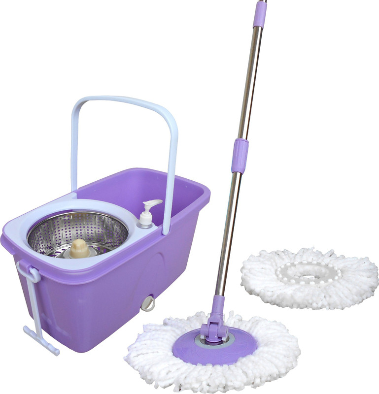 wcse Trolley wheel with Pure and High quality Purple Wet & Dry Mop(Purple)