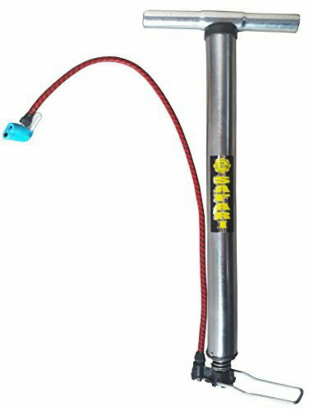 cycle world Heavy Duty With Steel Handle Bicycle, Motorcycle, Car Pump Bicycle Pump(Silver)