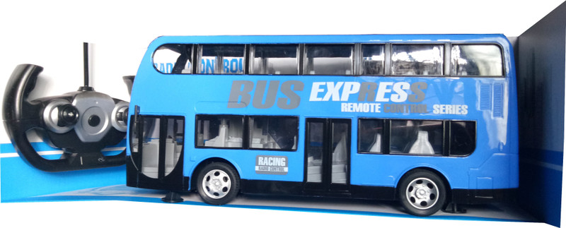 jilani RC Remote Control City Express Bus Toy Remote Control RC Car Ready To Run w/ Working LED Headlights W/ Realistic Lights(Blue)